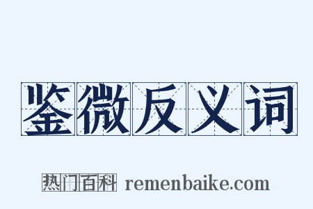 鉴微反义词是什么意思的图片